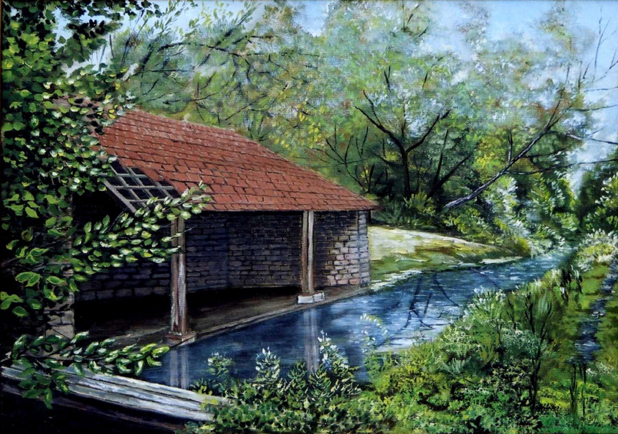 Le lavoir à la rivière bleue